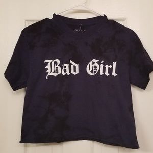 Dark Blue Tie-Dye Crop Top